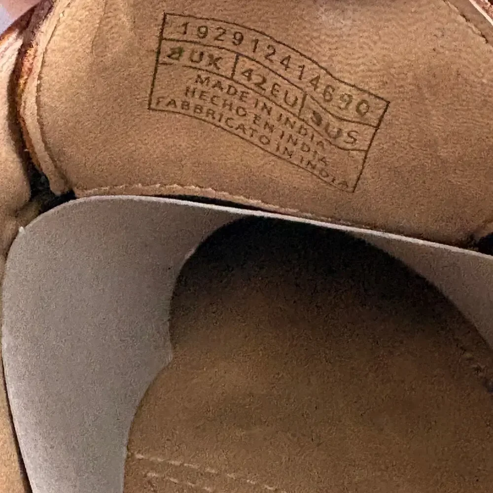 Find Brand Mens Monk Strap Dress Shoes 9 NWT Brown Leather Cap Toe